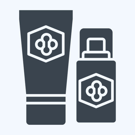 Icon Cosmetic. related to Apiary symbol. glyph style. simple design editable. simple illustrationのイラスト素材