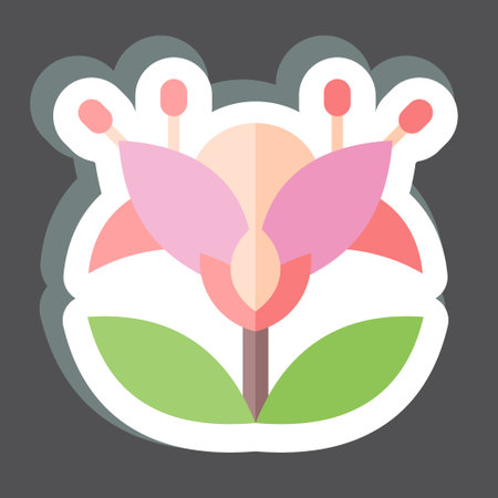Sticker Botanical. related to Apiary symbol. simple design editable. simple illustrationのイラスト素材