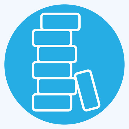 Icon Brick. related to Building Material symbol. blue eyes style. simple design editable. simple illustrationのイラスト素材