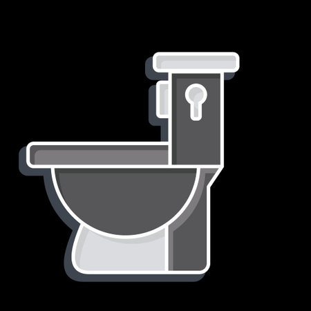 Icon Toilet. related to Building Material symbol. glossy style. simple design editable. simple illustrationのイラスト素材