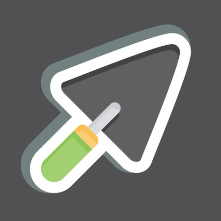 Sticker Trowel 2. related to Building Material symbol. simple design editable. simple illustrationのイラスト素材