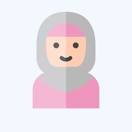 Icon Arab Women. related to Saudi Arabia symbol. flat style. simple design editable. simple illustrationのイラスト素材