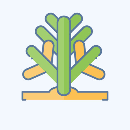 Icon Cactus. related to Saudi Arabia symbol. doodle style. simple design editable. simple illustrationのイラスト素材