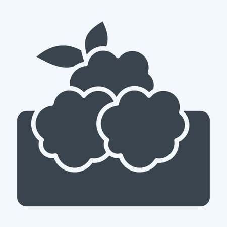 Icon Falafel. related to Saudi Arabia symbol. glyph style. simple design editable. simple illustrationのイラスト素材