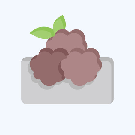 Icon Falafel. related to Saudi Arabia symbol. flat style. simple design editable. simple illustrationのイラスト素材