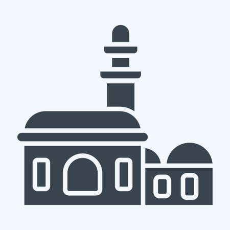 Icon Mosque. related to Saudi Arabia symbol. glyph style. simple design editable. simple illustrationのイラスト素材