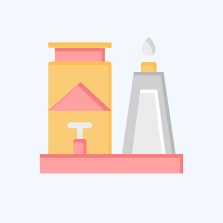 Icon Oil. related to Saudi Arabia symbol. flat style. simple design editable. simple illustrationのイラスト素材
