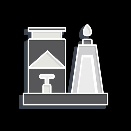 Icon Oil. related to Saudi Arabia symbol. glossy style. simple design editable. simple illustrationのイラスト素材