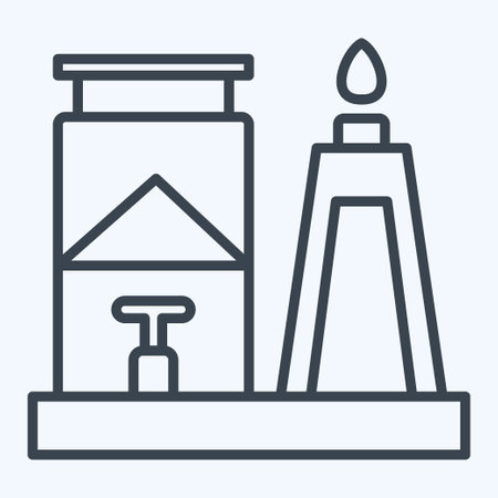 Icon Oil. related to Saudi Arabia symbol. line style. simple design editable. simple illustrationのイラスト素材