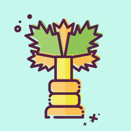 Icon Palm. related to Saudi Arabia symbol. MBE style. simple design editable. simple illustrationのイラスト素材