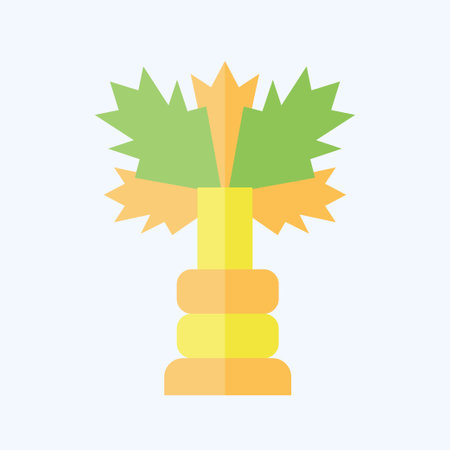Icon Palm. related to Saudi Arabia symbol. flat style. simple design editable. simple illustrationのイラスト素材