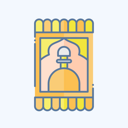 Icon Prayer Rug. related to Saudi Arabia symbol. doodle style. simple design editable. simple illustrationのイラスト素材