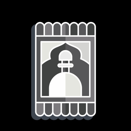 Icon Prayer Rug. related to Saudi Arabia symbol. glossy style. simple design editable. simple illustrationのイラスト素材