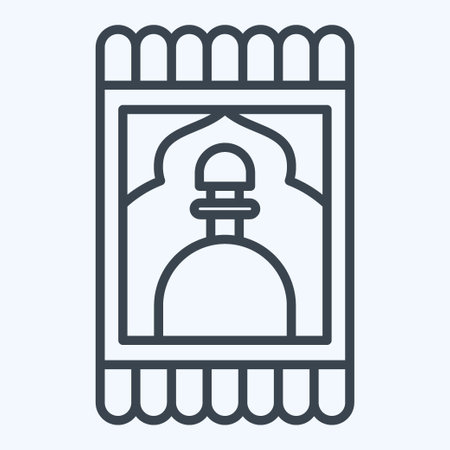 Icon Prayer Rug. related to Saudi Arabia symbol. line style. simple design editable. simple illustrationのイラスト素材