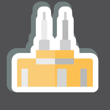 Sticker Kaaba. related to Saudi Arabia symbol. simple design editable. simple illustrationのイラスト素材