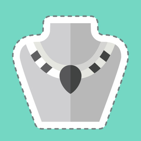 Sticker line cut Ornament. related to Saudi Arabia symbol. simple design editable. simple illustrationのイラスト素材