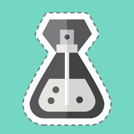 Sticker line cut Perfume. related to Saudi Arabia symbol. simple design editable. simple illustrationのイラスト素材