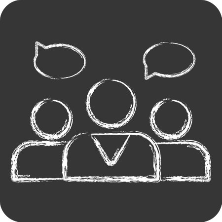 Icon Focus Group. related to Business Analysis symbol. chalk Style simple design editable. simple illustrationのイラスト素材