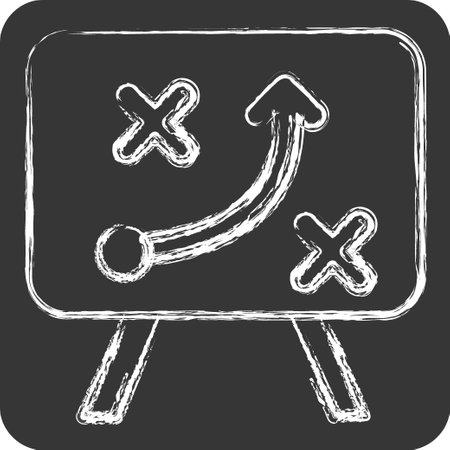 Icon Strategy. related to Business Analysis symbol. chalk Style simple design editable. simple illustrationのイラスト素材