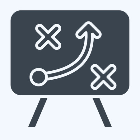 Icon Strategy. related to Business Analysis symbol. glyph style. simple design editable. simple illustrationのイラスト素材