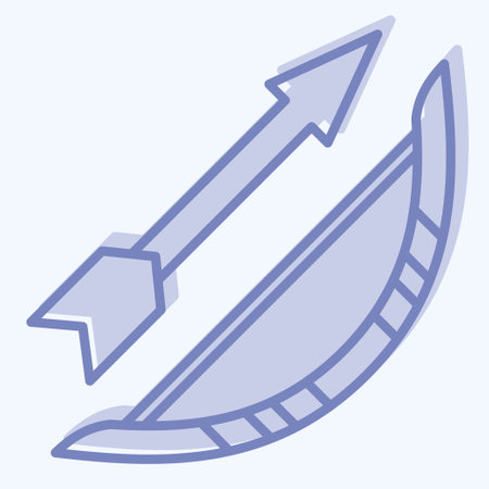 Icon Bow. related to American Indigenous symbol. two tone style. simple design editable. simple illustrationのイラスト素材