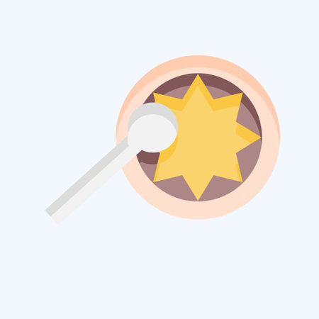 Icon Primitive Drum. related to American Indigenous symbol. flat style. simple design editable. simple illustrationのイラスト素材