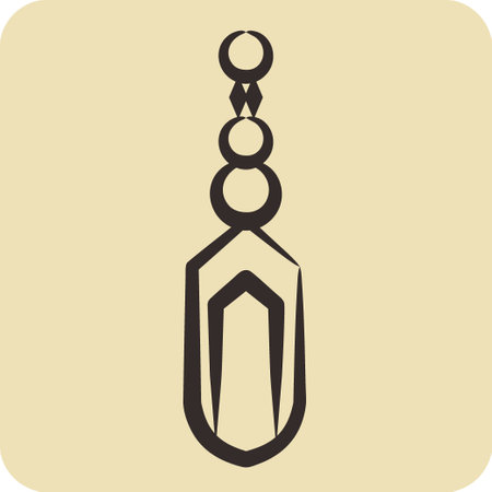 Icon Primitive Feather. related to American Indigenous symbol. hand drawn style. simple design editable. simple illustrationのイラスト素材