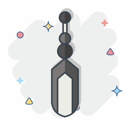 Icon Primitive Feather. related to American Indigenous symbol. comic style. simple design editable. simple illustrationのイラスト素材