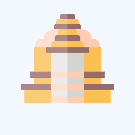 Icon Religion Hindu. related to Cambodia symbol. flat style. simple design editable. simple illustrationのイラスト素材