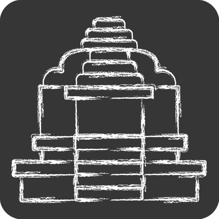 Icon Religion Hindu. related to Cambodia symbol. chalk Style. simple design editable. simple illustrationのイラスト素材