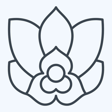 Icon Rumdul. related to Cambodia symbol. line style. simple design editable. simple illustrationのイラスト素材