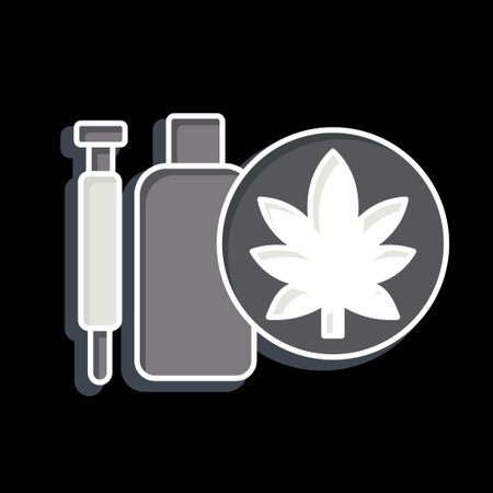 Icon Cannabinoid Drugs. related to Cannabis symbol. glossy style. simple design editable. simple illustrationのイラスト素材