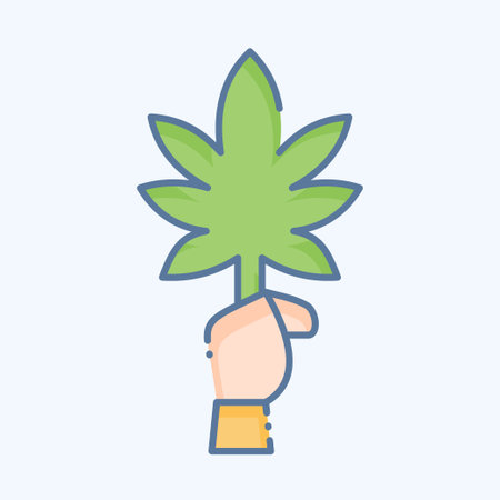 Icon Cannabis. related to Cannabis symbol. doodle style. simple design editable. simple illustration