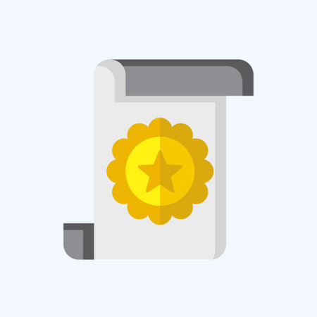 Icon Award 2. related to Award symbol. flat style. simple design editable. simple illustrationのイラスト素材