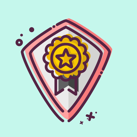 Icon Award 9. related to Award symbol. MBE style. simple design editable. simple illustrationのイラスト素材