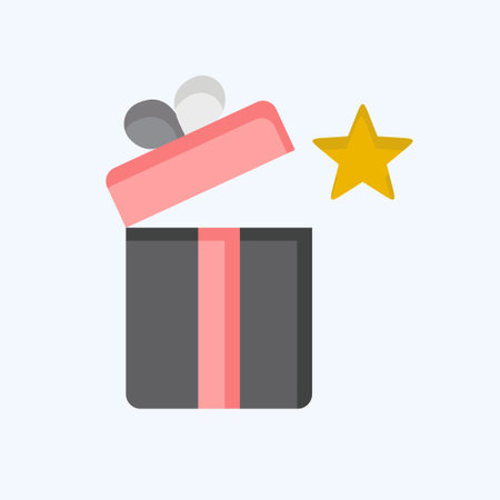 Icon Gift. related to Award symbol. flat style. simple design editable. simple illustrationのイラスト素材
