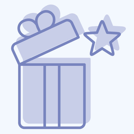 Icon Gift. related to Award symbol. two tone style. simple design editable. simple illustrationのイラスト素材