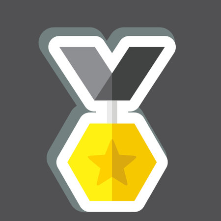 Sticker Badge 3. related to Award symbol. simple design editable. simple illustrationのイラスト素材