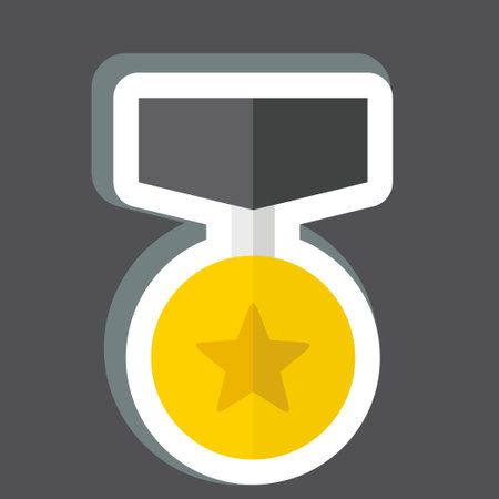 Sticker Badge 4. related to Award symbol. simple design editable. simple illustrationのイラスト素材