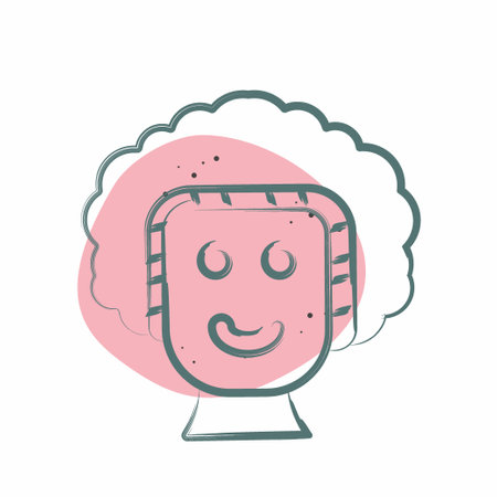 Icon Shower Cap. related to Bathroom symbol. Color Spot Style. simple design editable. simple illustrationのイラスト素材