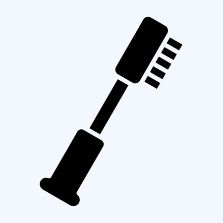 Icon Toothbrush. related to Bathroom symbol. glyph style. simple design editable. simple illustrationのイラスト素材
