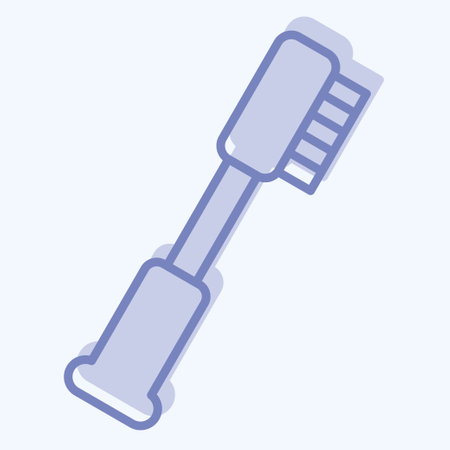 Icon Toothbrush. related to Bathroom symbol. two tone style. simple design editable. simple illustrationのイラスト素材