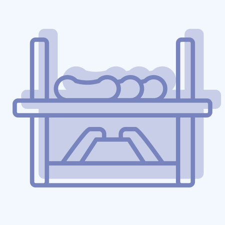 Icon Campfire Grill. related to Camping symbol. two tone style. simple design editable. simple illustrationのイラスト素材