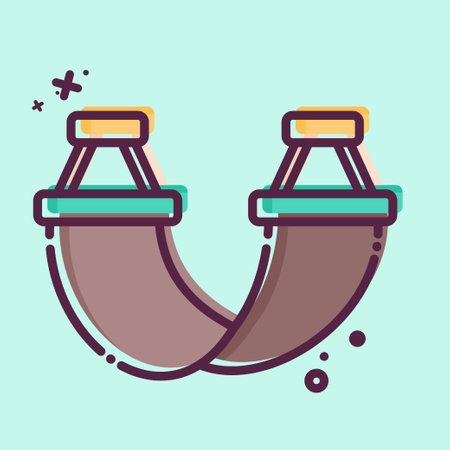 Icon Hammock. related to Camping symbol. MBE style. simple design editable. simple illustrationのイラスト素材