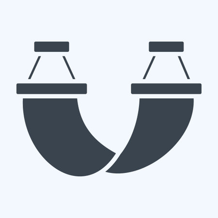 Icon Hammock. related to Camping symbol. glyph style. simple design editable. simple illustrationのイラスト素材
