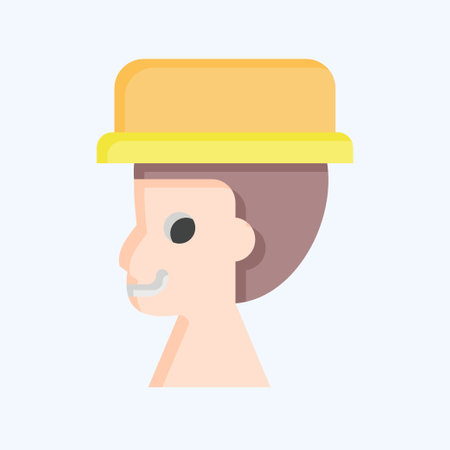 Icon Hat. related to Camping symbol. flat style. simple design editable. simple illustrationのイラスト素材