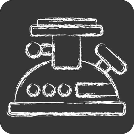 Icon Stove and. related to Camping symbol. chalk Style. simple design editable. simple illustrationのイラスト素材