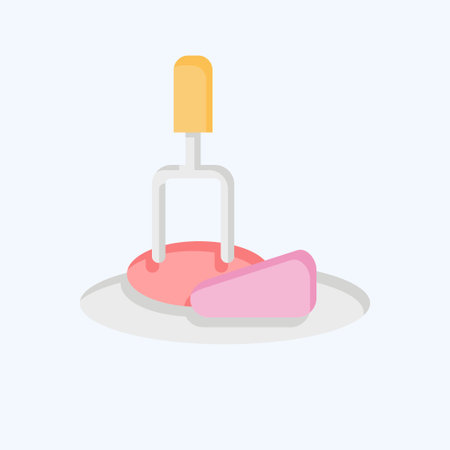 Icon Skewer Grill Forks. related to Camping symbol. flat style. simple design editable. simple illustrationのイラスト素材