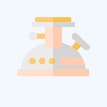 Icon Stove and. related to Camping symbol. flat style. simple design editable. simple illustrationのイラスト素材