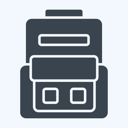 Icon Utility Bags. related to Camping symbol. glyph style. simple design editable. simple illustrationのイラスト素材